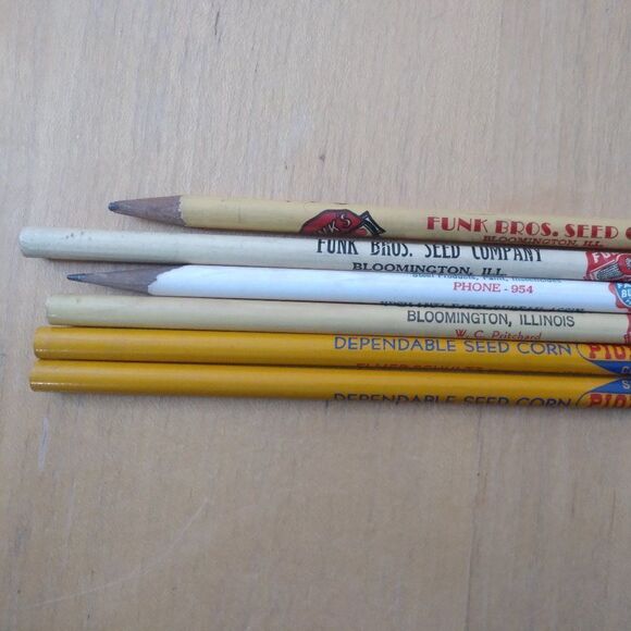 Vintage Funk Bros. Seed Pioneer Corn Illinois Michigan Pencils (6) - Picture 2 of 5